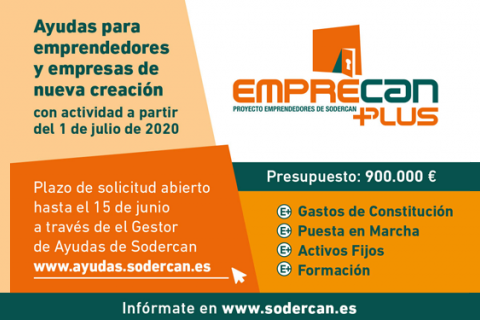 SODERCAN, patrono de FIDBAN, convoca las ayudas para emprendedores